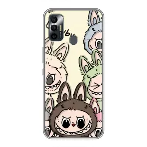 Чехол с Лабубу на TECNO Spark 7P (Золотая обезьяна Bored Ape)