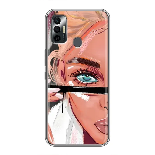 Чехол с принтом «Макияж» для TECNO Spark 7P