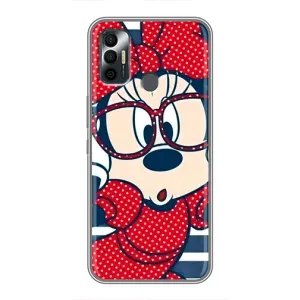 Эксклюзивный чехол для TECNO Spark 7P (AlphaPrint - Мультяшные) (Маус в очках)