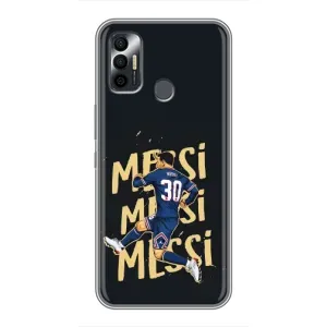 Чохли для TECNO Spark 7P (Leo чемпіон) (AlphaPrint) (Messi ПСЖ)