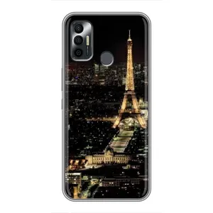 Чохол Ейфелева Вежа TECNO Spark 7P - (AlphaPrint) (Нічний Париж)