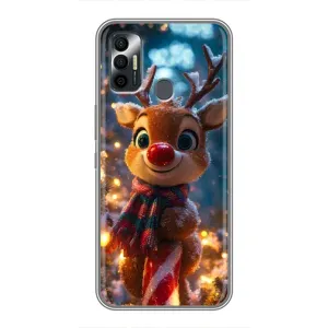 Чехол с принтом «Олень с шарфом» для TECNO Spark 7P
