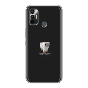 Чохол Майнкрафт на TECNO Spark 7P (AlphaPrint) Minecraft (Овечка Майнкрафт)