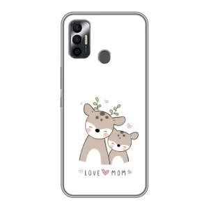 Чехлы для мамы на TECNO Spark 7P (Оленята мама и малыш)