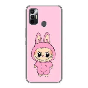 Чехол с Лабубу на TECNO Spark 7P (Розовый Лабубу)