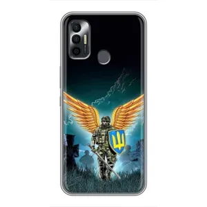 Чехлы с картинкой ЗСУ для TECNO Spark 7P (AlphaPrint) (Солдат ЗСУ)