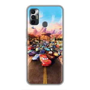 Силиконовый чехол Маквин для TECNO Spark 7P (Тачки на трассе)
