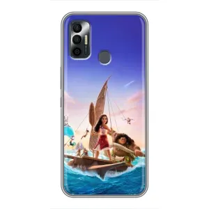 Чехол с мультфильмом Моана TECNO Spark 7P (Команда Ваяна Мауи)