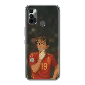Чехол с футболистом Ламин Ямаль TECNO Spark 7P (Ямаль аниме)