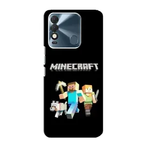 Чохол Майнкрафт на TECNO Spark 8 (AlphaPrint) Minecraft (герої Minecraft)