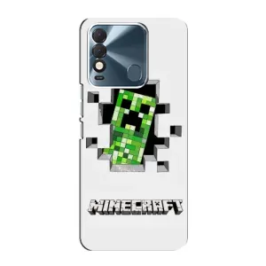 Чохол Майнкрафт на TECNO Spark 8 (AlphaPrint) Minecraft (кріпер Майнкрафт)