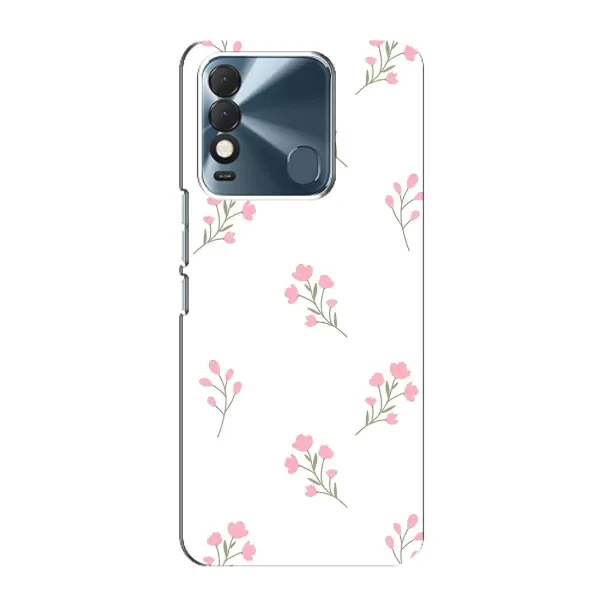 Чохол з принтом «Рожеві квіти» для TECNO Spark 8