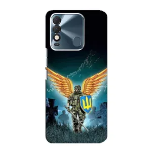 Чехлы с картинкой ЗСУ для TECNO Spark 8 (AlphaPrint) (Солдат ЗСУ)
