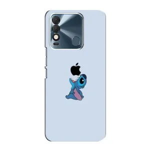 Чохол з принтом Стіч на TECNO Spark 8 (Stitch apple)