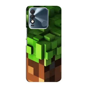 Чохол Майнкрафт на TECNO Spark 8 (AlphaPrint) Minecraft (текстура Майнкрафт)