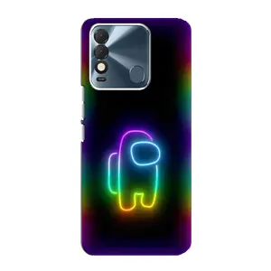 Чохли Амонг Ас для TECNO Spark 8 (AlphaPrint) (Яскравий скін)