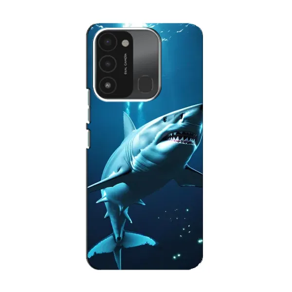 Чехол с принтом «Акула под водой» для TECNO Spark 8C Чехол с принтом «Акула под водой» для TECNO Spark 8C