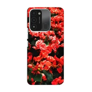 Чехлы с Цветами для TECNO Spark 8C (VPrint) (Цветы красные)