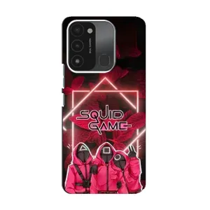 Чехол Гра в кальмара для TECNO Spark 8C (Охранники Игра кальмара)