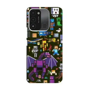 Чохол Майнкрафт на TECNO Spark 8C (AlphaPrint) Minecraft (Колаж Майнкрафт)