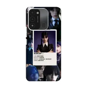 Чехлы Венсдей на TECNO Spark 8C Уэнсдей (AlphaPrint) (коллаж Уэнздей)