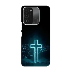 Християнські Чохли для TECNO Spark 8C (AlphaPrint) (Хрест і місто)
