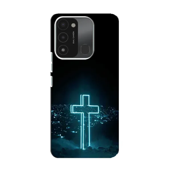 Чехол с принтом «Крест и город» для TECNO Spark 8C Чехол с принтом «Крест и город» для TECNO Spark 8C