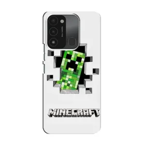 Чохол Майнкрафт на TECNO Spark 8C (AlphaPrint) Minecraft (кріпер Майнкрафт)