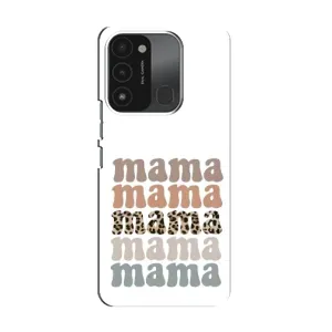 Чехлы для мамы на TECNO Spark 8C (Текстовый коллаж мама)