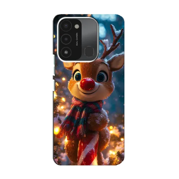 Чехол с принтом «Олень с шарфом» для TECNO Spark 8C Чехол с принтом «Олень с шарфом» для TECNO Spark 8C
