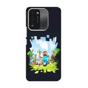 Чохол Майнкрафт на TECNO Spark 8C (AlphaPrint) Minecraft (персонажі Minecraft)