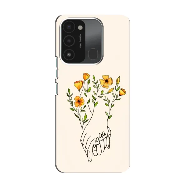 Чехол с принтом «Руки любви» для TECNO Spark 8C