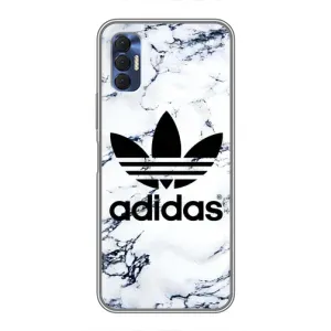 Чехлы Адидас для TECNO Spark 8P (AlphaPrint) (Адидас на мраморе)