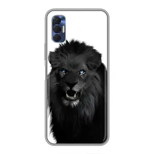 Чехлы с картинками животных TECNO Spark 8P (Черный ЛЕВ)