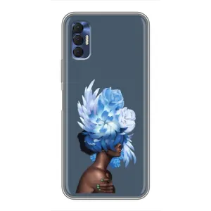 Чехлы (ART) Цветы на TECNO Spark 8P (VPrint) (Квіти на голові)