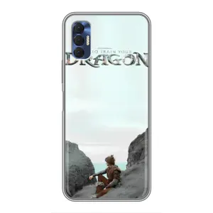 Чохол як приборкати дракона на TECNO Spark 8P (Дракон лого)