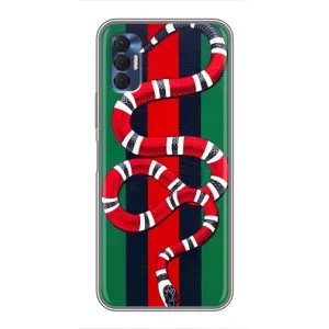 Чехлы ГУЧЧИ для Техно Спарк 8Р (AlphaPrint) (Gucci змия)