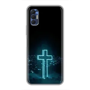 Християнські Чохли для TECNO Spark 8P (AlphaPrint) (Хрест і місто)