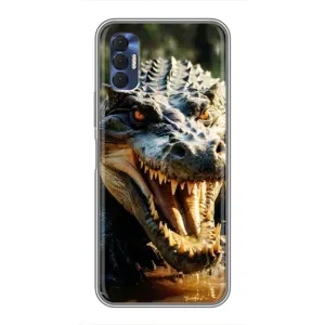 Чехол с принтом «Опасный крокодил» для TECNO Spark 8P
