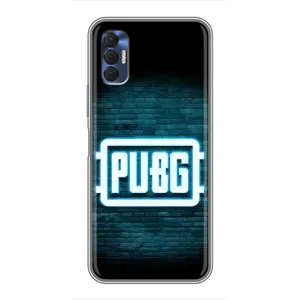 Чеjхол PUBG для ТЕКНО Спарк 8П (AlphaPrint) (Лого PUBG)