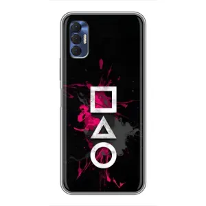 Чохол Гра в кальмара для TECNO Spark 8P (Символи Гра кальмара)