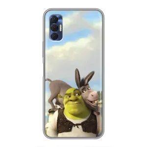 Чохол з мультфільмом Шрек на TECNO Spark 8P (Шрек та Осел)