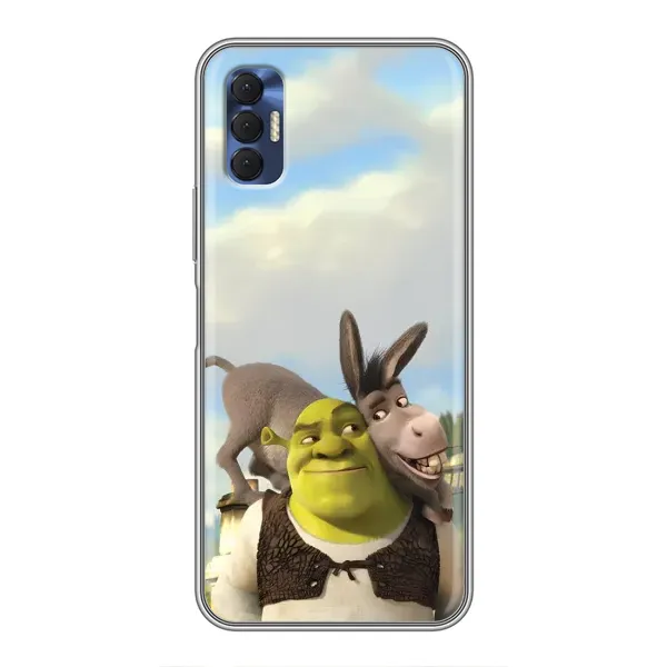 Чохол з принтом «Шрек та Осел» для TECNO Spark 8P