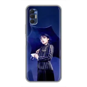 Чохли Венсдей на TECNO Spark 8P Уенсдей (AlphaPrint) (Венздей з парасолькою)