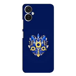 Чехлы для TECNO Spark 9 Pro Укр. Символика (AlphaPrint) (Цветочный Герб)