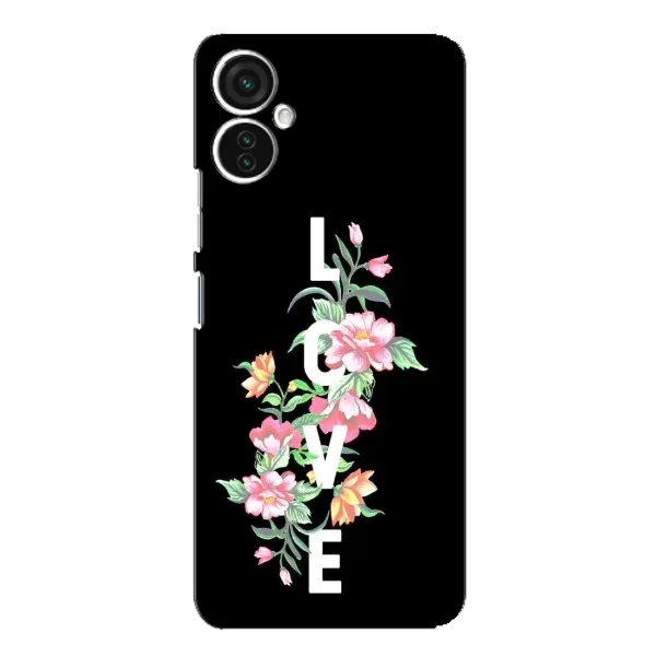 Чехол с принтом «Цветы LOVE» для TECNO Spark 9 Pro