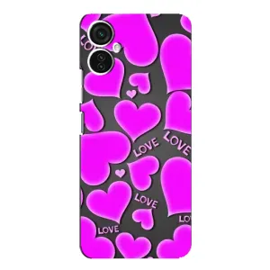 Чехлы для любимой на Техно Спарк 9 Про (VPrint) (Pink hearts)