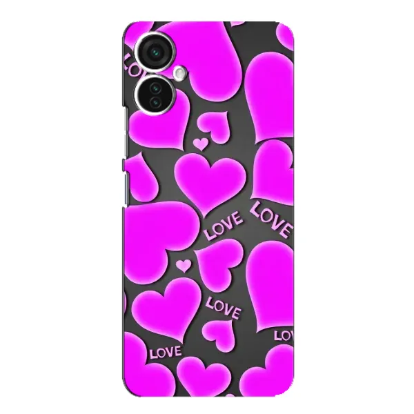 Чехол с принтом «Pink hearts» для TECNO Spark 9 Pro