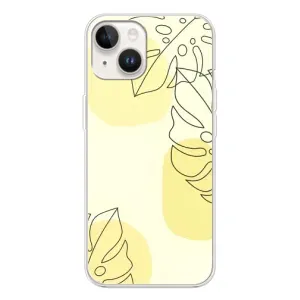 Силиконовый чехол с принтом в цветах на Tecno Spark Go 1 (Желтая монстера арт)