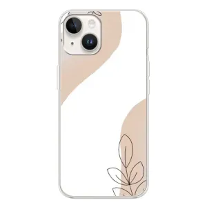 Силиконовый чехол с принтом в цветах на Tecno Spark Go 1 (Нюдовая веточка абстракция)